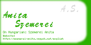 anita szemerei business card